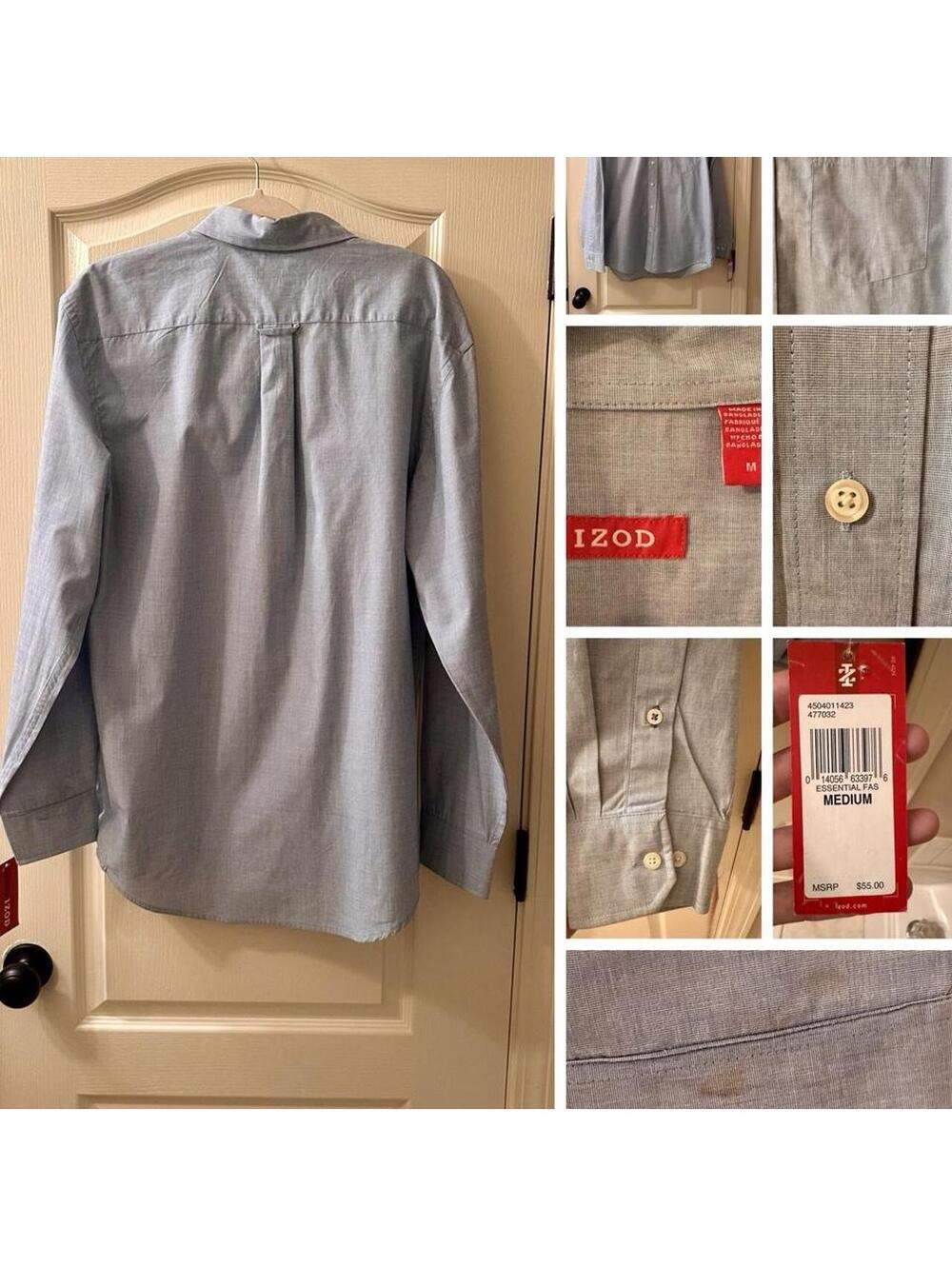 IZOD Men’s Button-Down Shirt – Size Medium